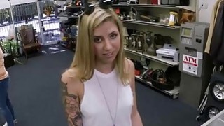 Petite amateur blonde babe banged by pervert pawn dude