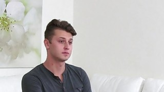 Handsome model finished his casting with fucking