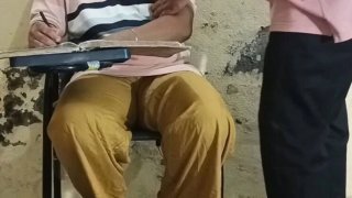 Desi step sister gets hardcore doggy style from younger stepbrother - cum on tits 69