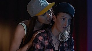 Snapback strap-on slut