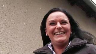 Busty European Milf banged in public